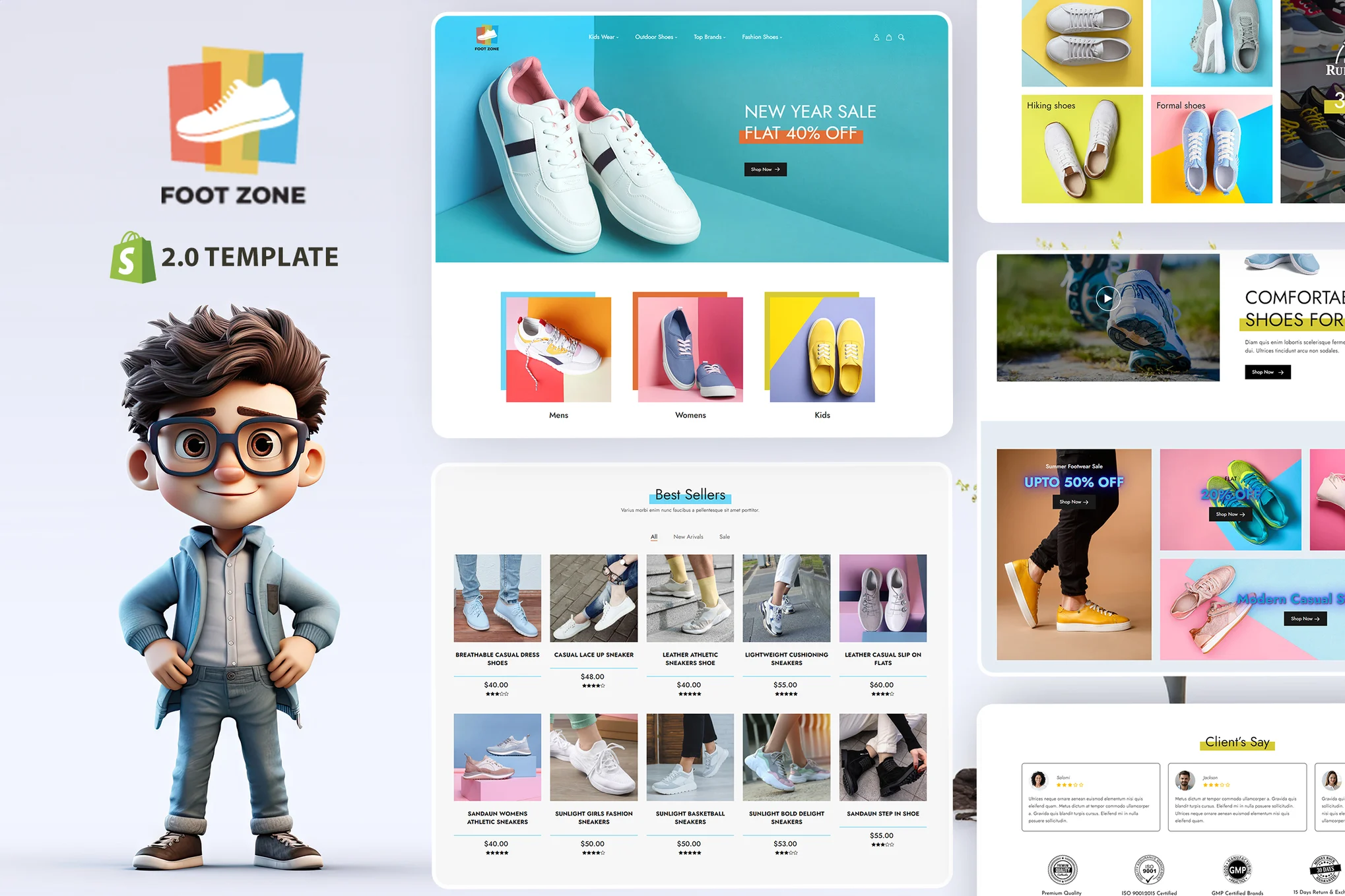Footzone Shoes Shopify Theme